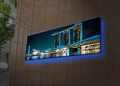 Tablou decorativ cu lumina LED, 3090DACT-66, 30 x 90 cm, Multicolor