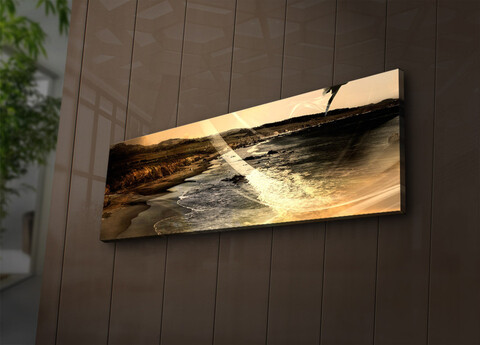 Tablou decorativ cu lumina LED, 3090İACT-64, 30 x 90 cm, Multicolor
