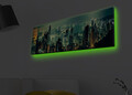 Tablou decorativ cu lumina LED, 3090MDACT-005, 30 x 90 cm, Multicolor