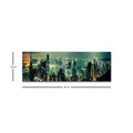 Tablou decorativ cu lumina LED, 3090MDACT-005, 30 x 90 cm, Multicolor
