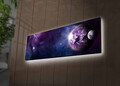 Tablou decorativ cu lumina LED, 3090NASA-003, 30 x 90 cm, Multicolor