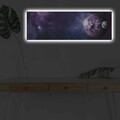 Tablou decorativ cu lumina LED, 3090NASA-003, 30 x 90 cm, Multicolor
