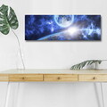 Tablou decorativ cu lumina LED, 3090NASA-015, 30 x 90 cm, Multicolor