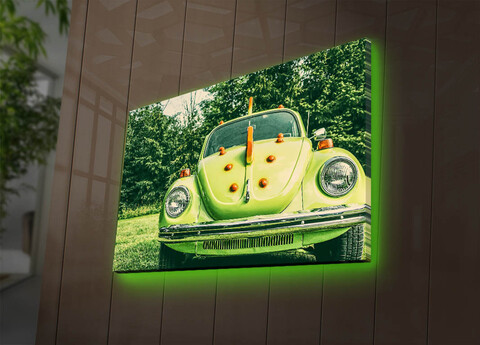 Tablou decorativ cu lumina LED, 4570DACT-51, Dimensiune: 45 x 70 cm, Multicolor