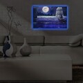 Tablou decorativ cu lumina LED, 4570DACT-67, Dimensiune: 45 x 70 cm, Multicolor