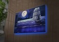 Tablou decorativ cu lumina LED, 4570DACT-67, Dimensiune: 45 x 70 cm, Multicolor