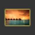 Tablou decorativ cu lumina LED, 4570HDACT-035, Dimensiune: 45 x 70 cm, Multicolor