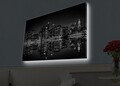 Tablou decorativ cu lumina LED, 4570HDACT-081, Dimensiune: 45 x 70 cm, Multicolor
