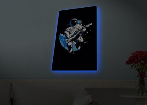 Tablou decorativ cu lumina LED, 4570HDACT-102, Dimensiune: 45 x 70 cm, Multicolor