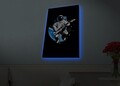 Tablou decorativ cu lumina LED, 4570HDACT-102, Dimensiune: 45 x 70 cm, Multicolor