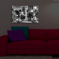 Tablou decorativ cu lumina LED, 4570İACT-57, Dimensiune: 45 x 70 cm, Multicolor