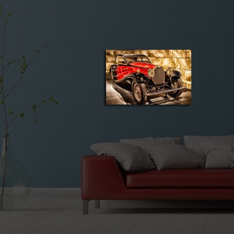 Tablou decorativ cu lumina LED, 4570İACT-66, Dimensiune: 45 x 70 cm, Multicolor