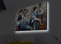 Tablou decorativ cu lumina LED, 4570MDACT-019, Dimensiune: 45 x 70 cm, Multicolor