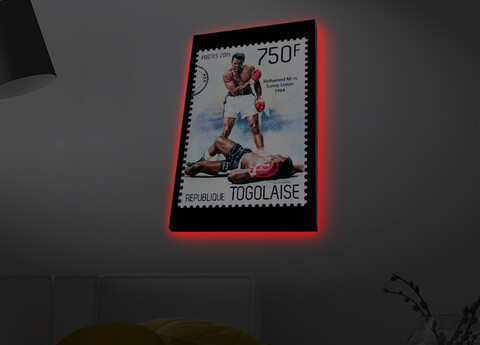 Tablou decorativ cu lumina LED, 4570MDACT-070, Dimensiune: 45 x 70 cm, Multicolor
