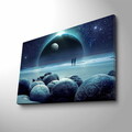 Tablou decorativ cu lumina LED, NASA-022, Dimensiune: 45 x 70 cm, Multicolor