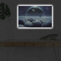 Tablou decorativ cu lumina LED, NASA-022, Dimensiune: 45 x 70 cm, Multicolor