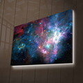 Tablou decorativ cu lumina LED, NASA-024, Dimensiune: 45 x 70 cm, Multicolor