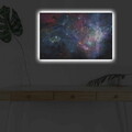Tablou decorativ cu lumina LED, NASA-024, Dimensiune: 45 x 70 cm, Multicolor