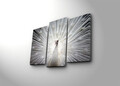 Tablou decorativ cu lumina LED (3 Pieces), 3PATDACT-12, Dimensiune: 20 x 39 cm (2 bucăți), Multicolor