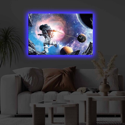 Tablou decorativ cu lumina LED, 4570KTLGDACT, Dimensiune: 45 x 70 cm, Multicolor