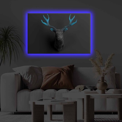 Tablou decorativ cu lumina LED, 4570KTLGDACT, Dimensiune: 45 x 70 cm, Multicolor
