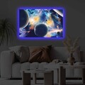 Tablou decorativ cu lumina LED, 4570KTLGDACT, Dimensiune: 45 x 70 cm, Multicolor
