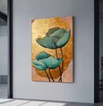 Tablou decorativ, YNS-1014-60 x 90, Lemn, Multicolor
