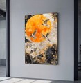 Tablou decorativ, YNS-1019-70 x 100, Lemn, Multicolor