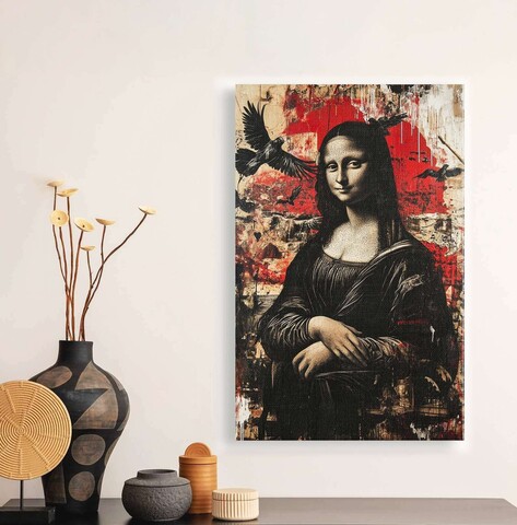 Tablou decorativ, YNS-1027-70 x 100, Lemn, Multicolor