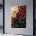 Tablou decorativ, YNS-1005-80 x 120, Lemn, Multicolor