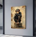 Tablou decorativ, YNS-1009-80 x 120, Lemn, Multicolor