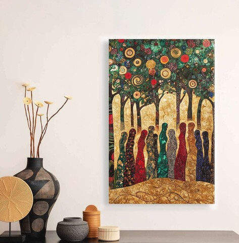 Tablou decorativ, YNS-1045-80 x 120, Lemn, Multicolor