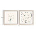 Tablou decorativ (2 Pieces), 2P3333KCT-004, Rama de lemn (22 mm), Alb/Negru