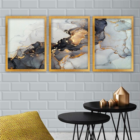 Tablou decorativ (3 Pieces), 3AC169, Plastic, Multicolor