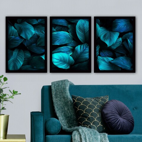 Set 3 tablouri decorative, 3SC09, Plastic, Multicolor