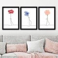 Tablou decorativ (3 Pieces), 3SC103, Plastic, Multicolor