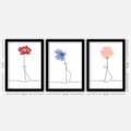 Tablou decorativ (3 Pieces), 3SC103, Plastic, Multicolor