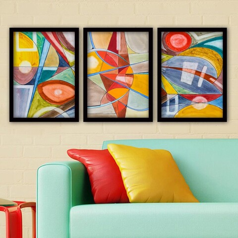 Tablou decorativ (3 Pieces), 3SC22, Plastic, Multicolor