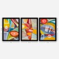 Tablou decorativ (3 Pieces), 3SC22, Plastic, Multicolor