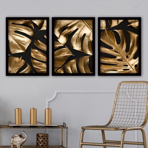Tablou decorativ (3 Pieces), 3SC54, Plastic, Multicolor