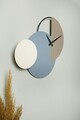 Ceas de perete, Myk2097-20, Diametru: 47 cm, Bej / Albastru / Crem / Negru