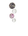 Set de tablouri și oglinzi decorative înrămate în MDF (4 Pieces), Set de oglinzi rotunde, Pictura 1 Dimensiune: 45 x 45 cm (1 bucată), Multicolor