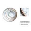 Set de tablouri și oglinzi decorative înrămate în MDF (4 Pieces), Set de oglinzi rotunde, Pictura 1 Dimensiune: 45 x 45 cm (1 bucată), Multicolor