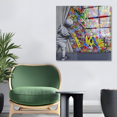 Tablou decorativ, CAM4125_5050, Dimensiune: 50 x 50 cm, Multicolor