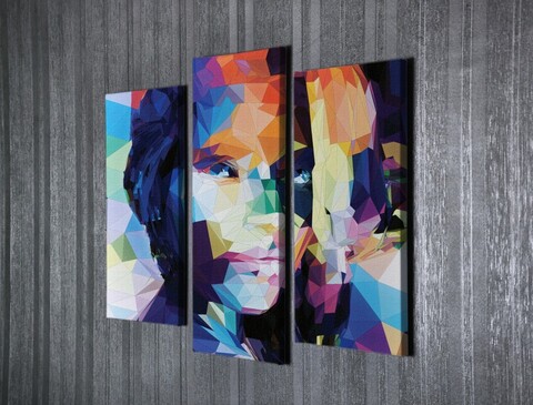Tablou decorativ (3 Pieces), UC90, Dimensiune: 45 x 20 cm (1 bucată), Multicolor