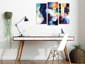 Tablou decorativ (3 Pieces), UC90, Dimensiune: 45 x 20 cm (1 bucată), Multicolor