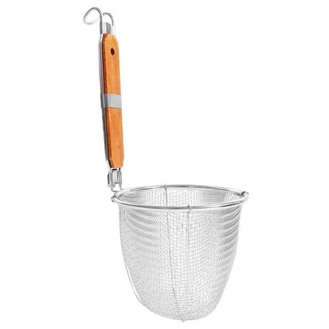 Strecuratoare taitei cu maner lemn Zokura, 14.5 cm, inox