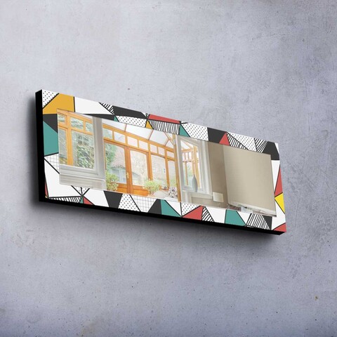 Oglinda decorativa, 40120MA-046, Lemn (Grosime: 27 mm, Multicolor