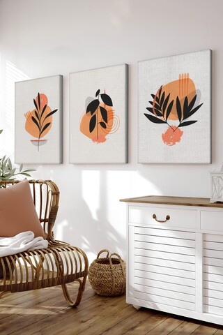 Set 3 tablouri decorative, 3Cnvs15, 50 x 70 cm, 3 piese, Multicolor