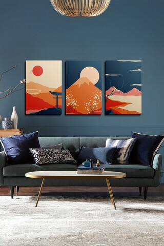 Tablou decorativ (3 Pieces), Ersycnvs20, 50 x 70 cm (3 bucăți), Multicolor